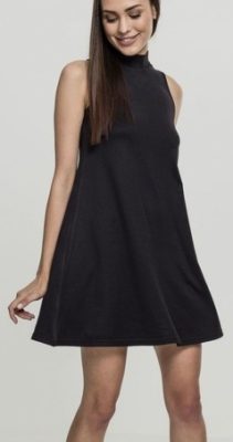 robe courte sans manche noire